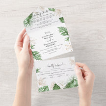 Folhagem Tropical de Praia & Elegância Dourada Cas