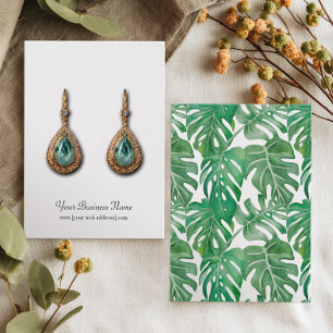 Folhagem tropical deixa cartão de ouvido personal