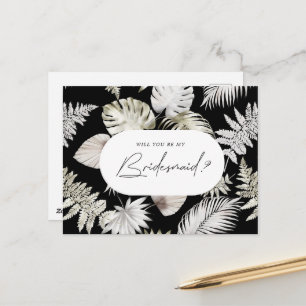 Folhagem Tropical Luxuriosa Convite de Bridesmaid