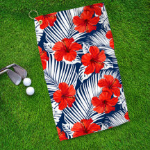 Folhagem Tropical Red Floral Hibiscus
