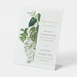 Folhagem Verde Bebe Cocktails De Assinatura De Fol