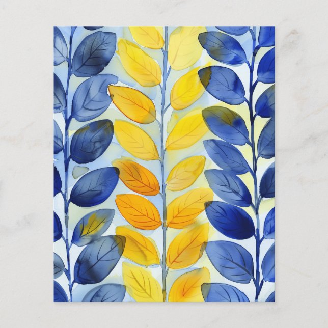 Folhas Amarelas e Azuis (Frente)