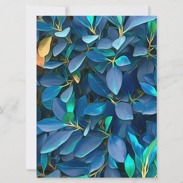Folhas Azuis Místicas (Frente)