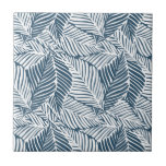 Folhas Azul e Branca<br><div class="desc">Um padrão de folha azul e branca cria esse design azulejo cerâmico surpreendente. Bonita para uma praça traseira da cozinha,  banheira do banheiro,  chá e azulejo de contrabando,  ou qualquer área (não para uso no exterior). CORRESPONDENDO a itens na nossa loja.</div>