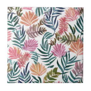 Folhas Botânicas Aquarela Folha Floral Colorida