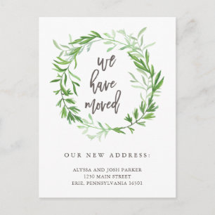 Folhas botânicas verdes que movem o anúncio