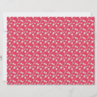 Folhas Cinza Prateado com Fundo Rosa Vermelho Vibr