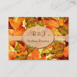 Folhas coloridas caídas cartões de recepção de cas