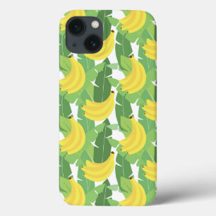 Folhas da banana e teste padrão da fruta