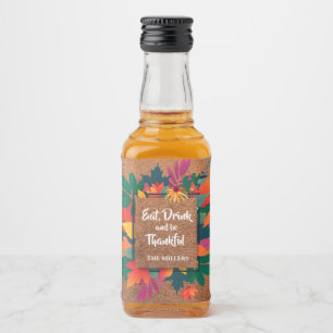 Folhas de Ação de Graças do outono em Couro