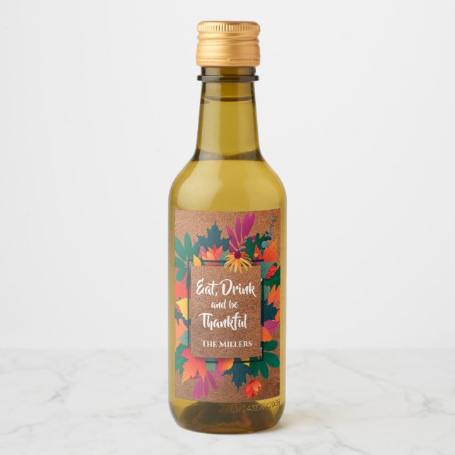 Folhas de Ação de Graças do outono em Couro (Frente)