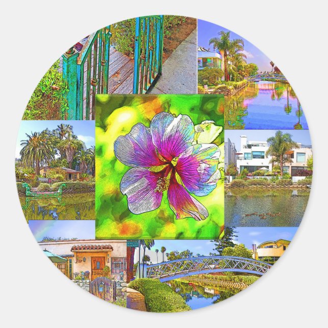 Folhas de adesivos de colagem de Venice Beach (Frente)