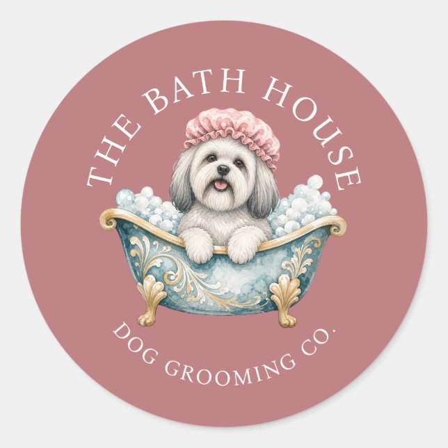 Folhas de Adesivos de Higiene de Cães Lhasa Apso R (Frente)