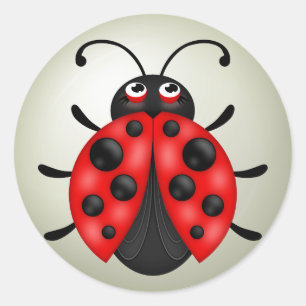 Folhas de adesivos Red Ladybug