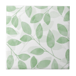 Folhas de Aquarela Verde Sage