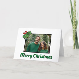 Folhas de azevinho modernas modelo de Natal com fr