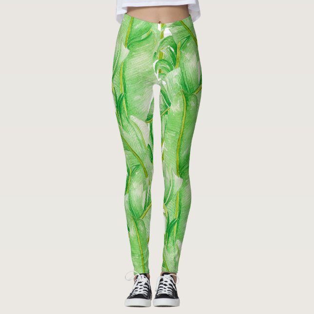 Folhas de Banana em Leggings (Frente)