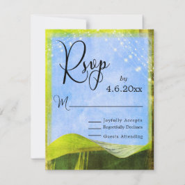 Folhas de Banana Rústicas & Luzes Boho RSVP Casame