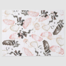 Folhas de Boho e Papel de Tecido de Penas