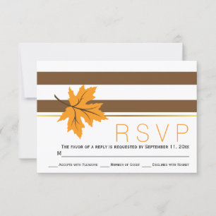 Folhas de bordo e casamento outono RSVP das