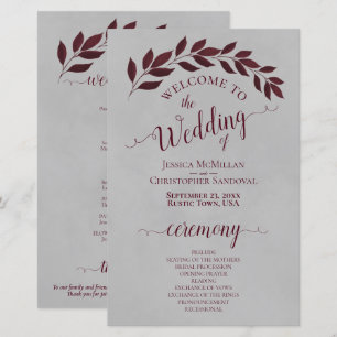 Folhas de Borgonha no Programa de Casamento de Cin