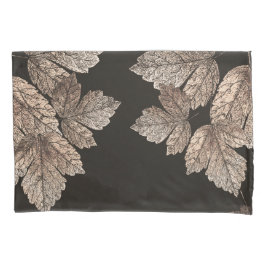 Folhas de Bronze e Marrom Escuro Glam Rústico de O