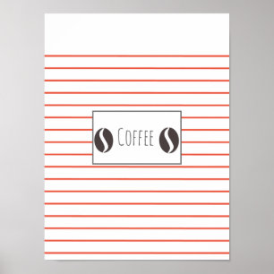 Folhas de Café Funky Poster