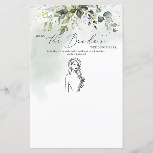 Folhas de eucalipto Boho Adivinhe o vestido da noi (Frente)