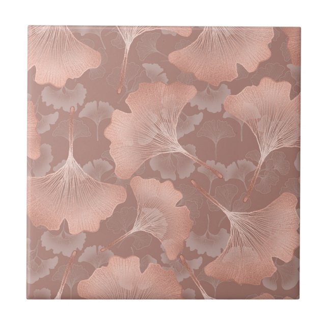 Folhas de Ginkgo Beijo Romântico Botânico Dourado (Frente)