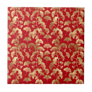 Folhas de Ginkgo Douradas em Elegante Botânica Ver