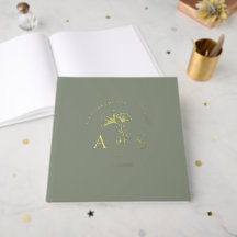 Folhas de Ginkgo Elegantes em Verde Sage com Folha