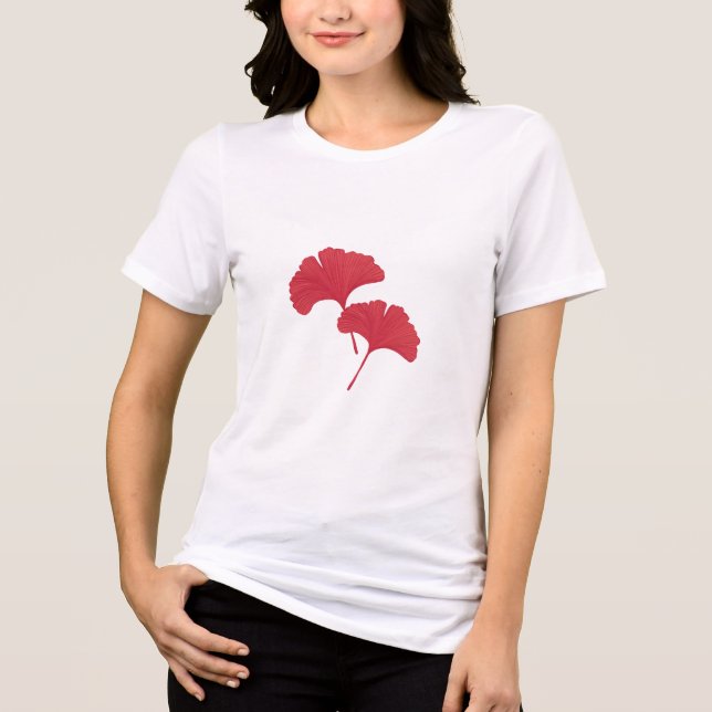 Folhas de Ginkgo Vermelho (Frente)