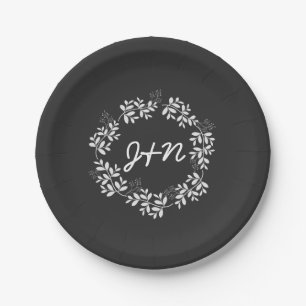 Folhas de Grinalda Rústica Pratos de Casamento Cin