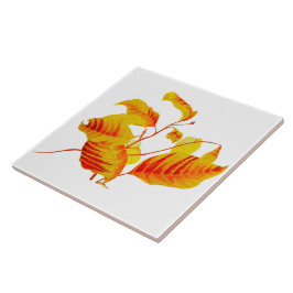 Folhas de madeira em Azulejo cerâmico