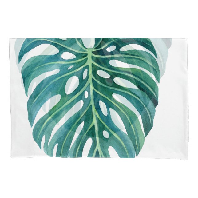 Folhas de Monstera, ilustração foliar tropical (Frente)