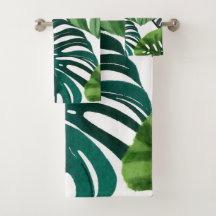 Folhas de Monstera | Toalha de Mão Simples Moderna
