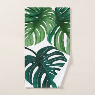 Folhas de Monstera Toalha de Mão Simples Moderna