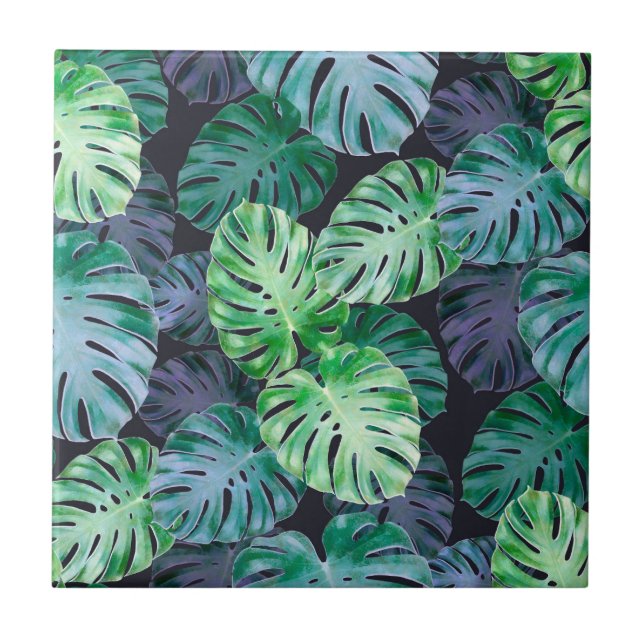 Folhas de Monstera Tropicais (Frente)