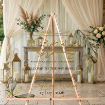 Folhas de Ouro Elegância Casamento Muçulmano bem-v