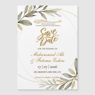 Folhas de Ouro Elegância Casamento Muçulmano SALVE