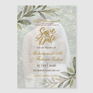 Folhas de Ouro Elegância Casamento Muçulmano SALVE