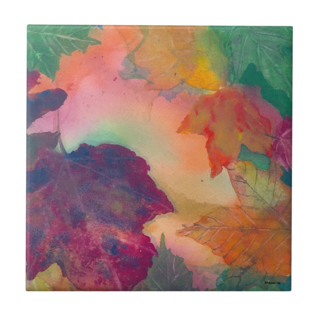 Folhas de outono ao longo da costa da Nova Inglate (Frente)