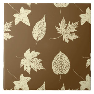Folhas de outono - bege e chocolate