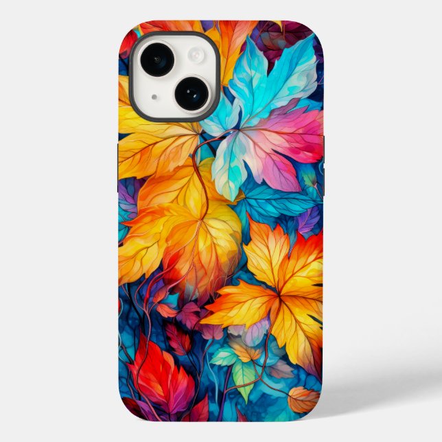 Folhas de Outono Coloridas Caídas (Verso)