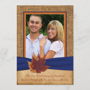 Folhas de outono, convite de casamento 2 da FOTO