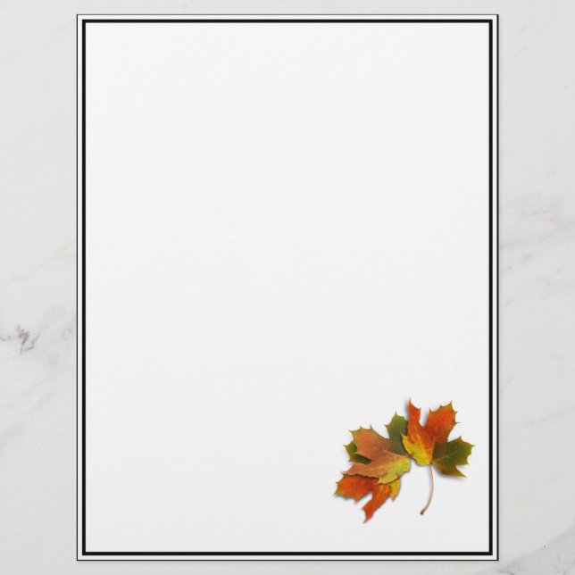 Folhas De Outono De Laranja E Ouro (Frente)