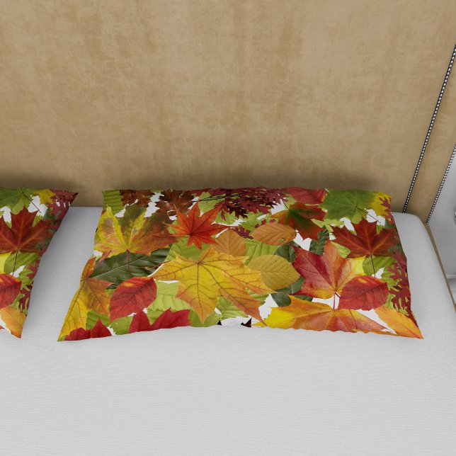 Folhas de outono do outono (Autumn Fall Leaves Pillow Case by Looly Elzayat)