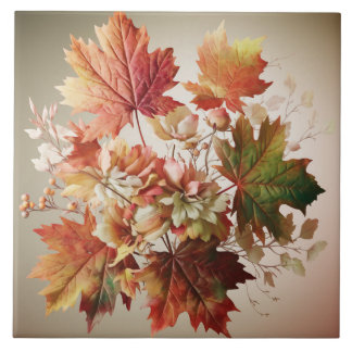 Folhas de outono e flores em Buquê