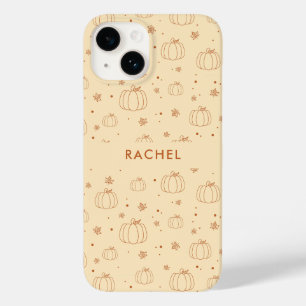 Folhas de outono e Padrão de Pumpkin Personalizado