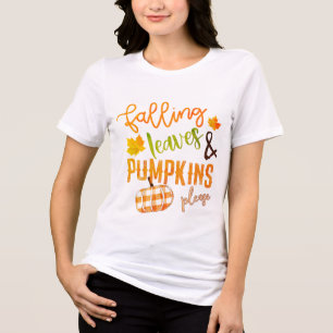 Folhas de outono e Pumpkins Por favor Ação de Gr